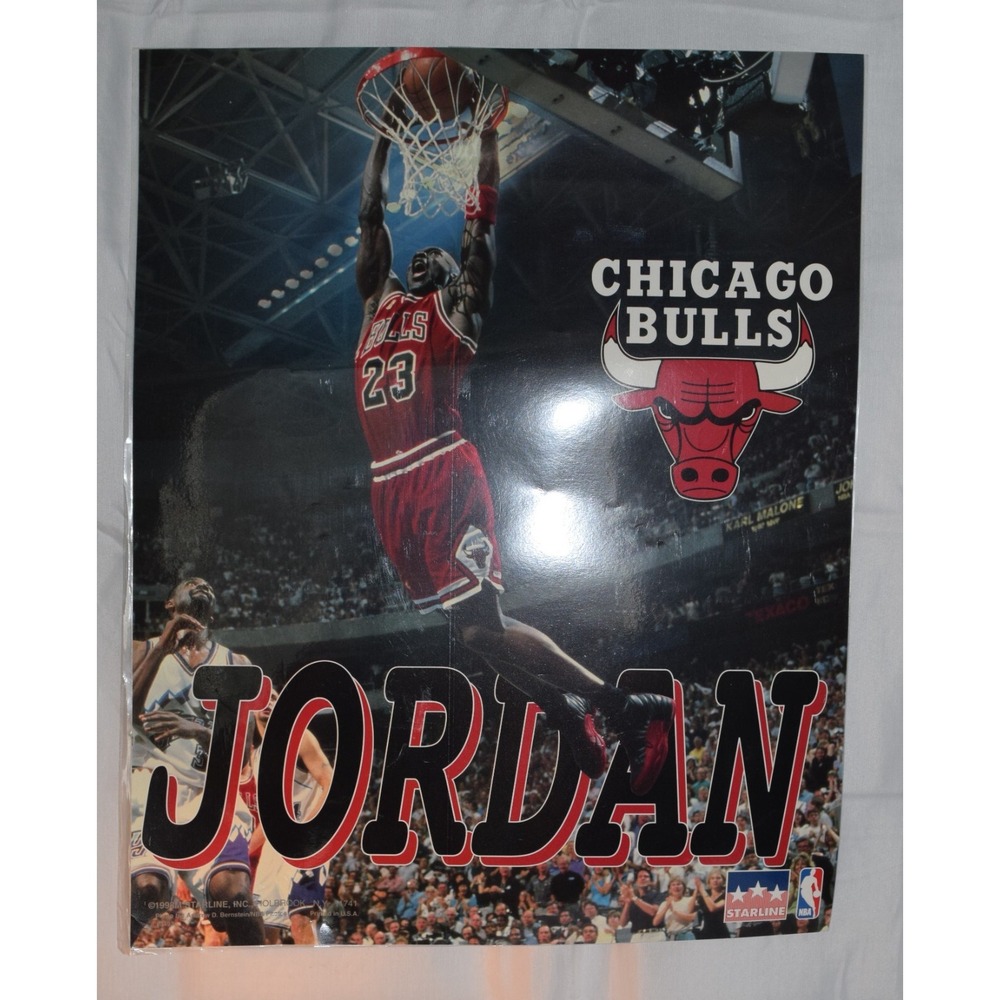 Vintage 1998 Michael Jordan Wall Poster STARLINE‎ 16"X 20" #3493 Chicago Bulls